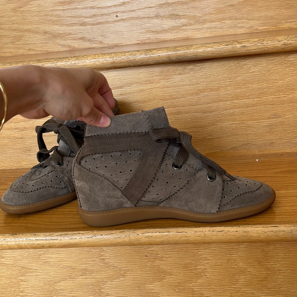Isabel Marant suede platform sneaker